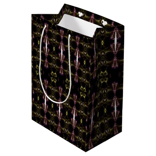 dark green, purple anytime Gift Bag (Back Angled)
