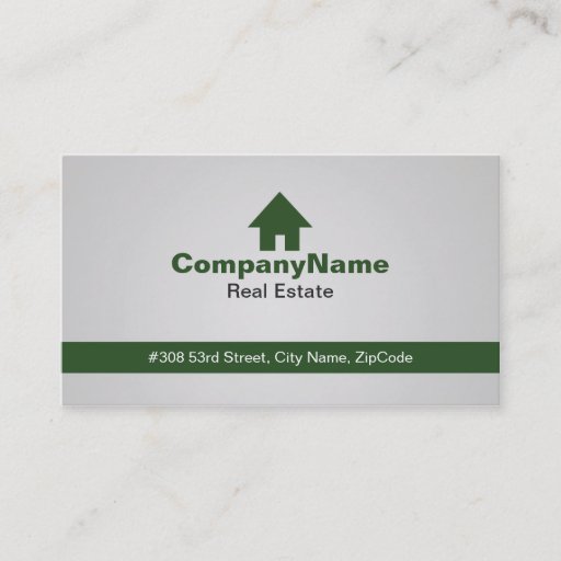 Customizable Dark Green Real Estate Business Cards