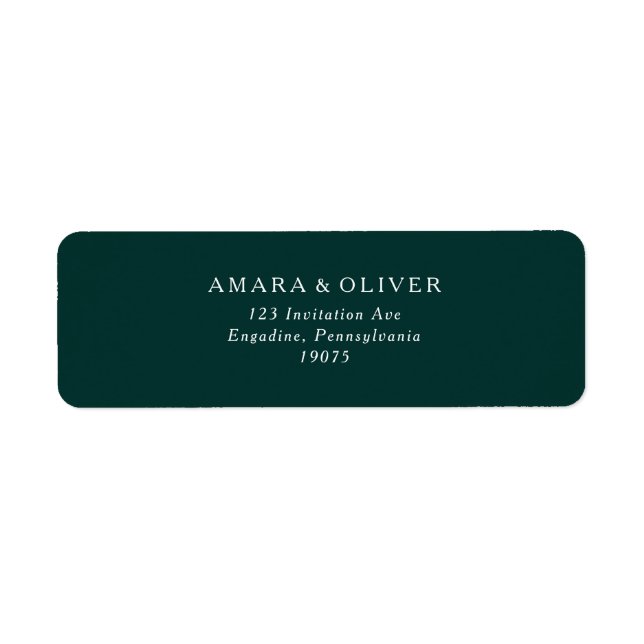 Dark Green Return Address Label (Front)