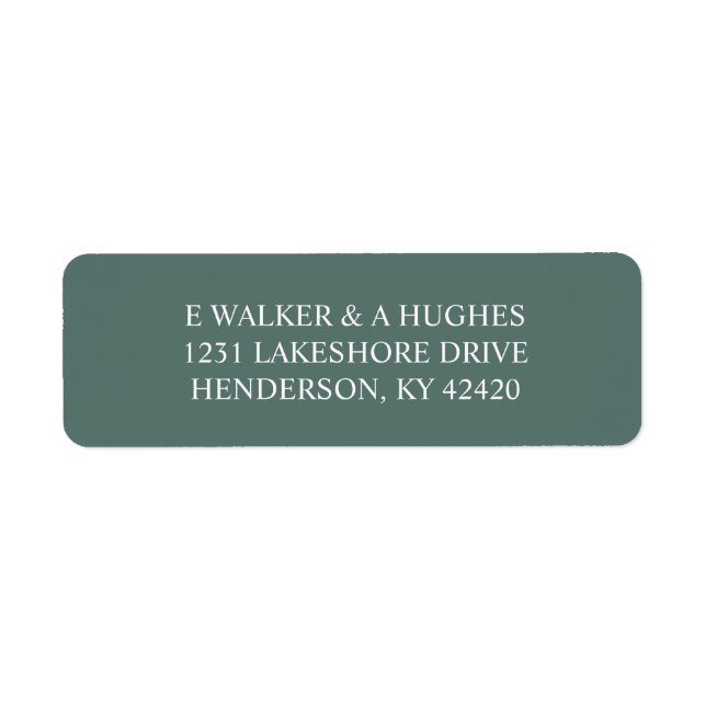Dark green return address labels (Front)
