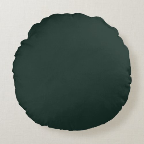 Dark Green Round Pillow