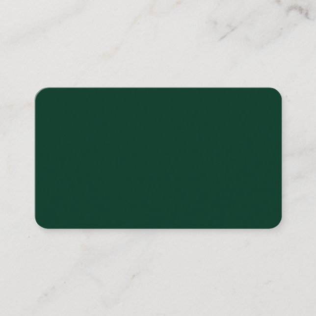 Dark Green Rounded Business Card (Front)
