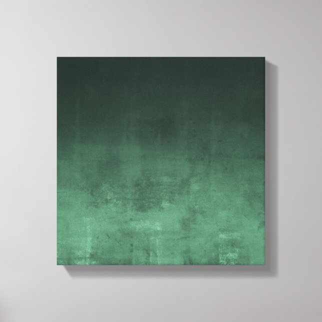 Dark Green Rustic Abstract Canvas Print (Front)