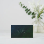 Dark green shade natural stone look business card (Standing Front)