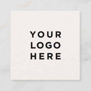 Dark Green Simple Minimalist Editable Color Square Business Card