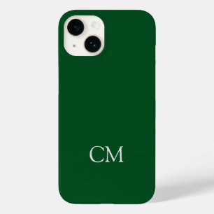 Dark green simple monogram Case-Mate iPhone 14 case