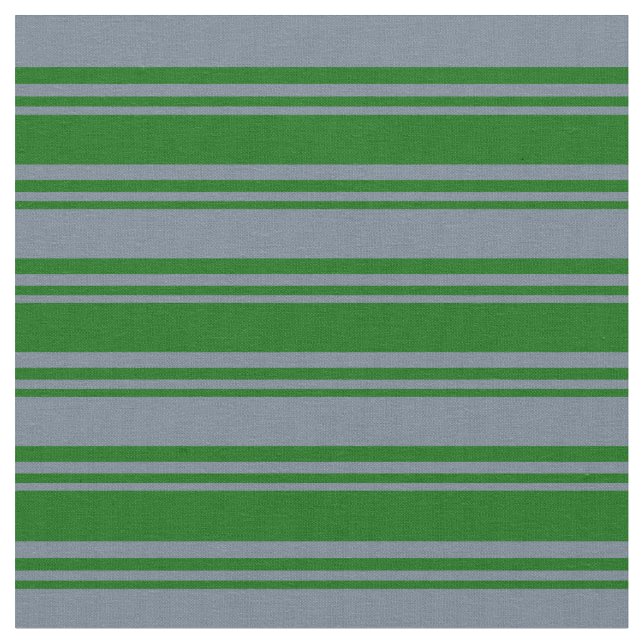 Dark Green & Slate Gray Colored Pattern Fabric (Close Up)