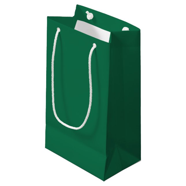 Dark Green Small Gift Bag (Front Angled)