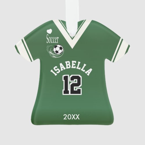 Dark Green Soccer Shirt Ornament