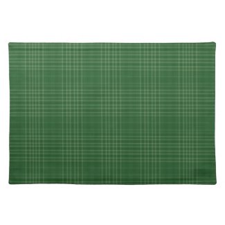 Dark Green Soft Plaid Cloth Place Mat