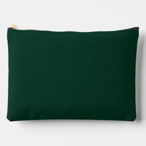 Dark Green Solid Color Accessory Pouch