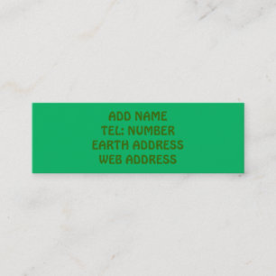 Dark Green solid color business card