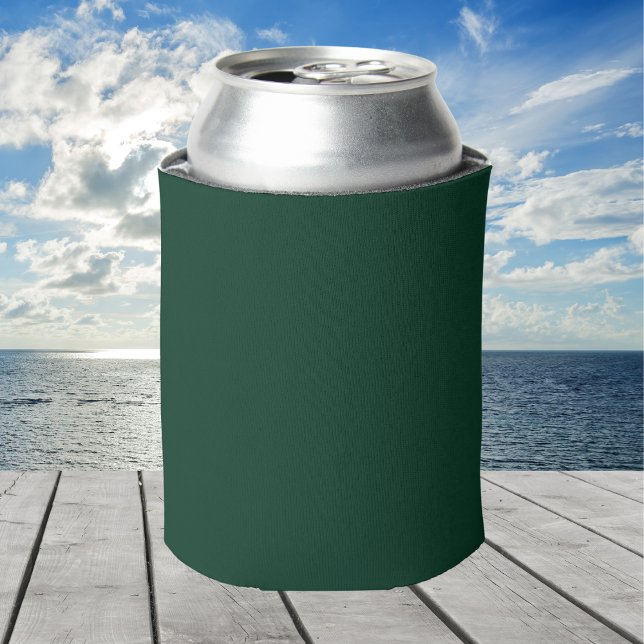 Dark Green Solid Color Can Cooler (Creator Uploaded)