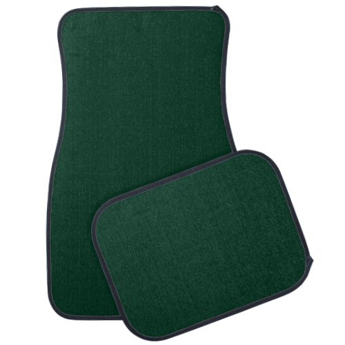 Dark Green Solid Color Car Floor Mat