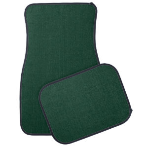 Dark Green Solid Color  Car Floor Mat
