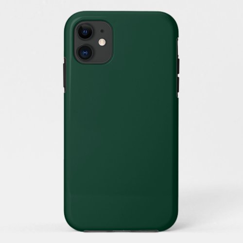 Dark Green Solid Color iPhone 11 Case