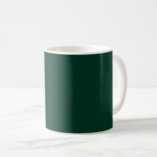 Dark Green Solid Color Coffee Mug