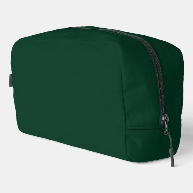 Dark Green Solid Color Dopp Kit (Right Corner)