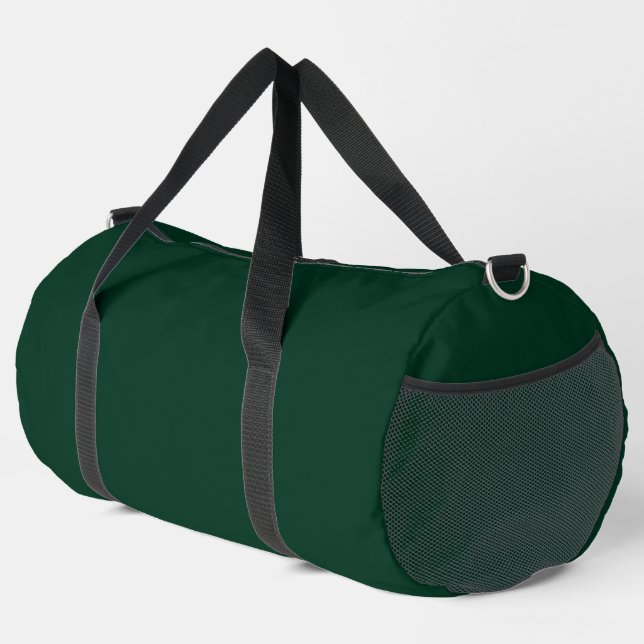Dark Green Solid Color Duffle Bag (Right Corner)