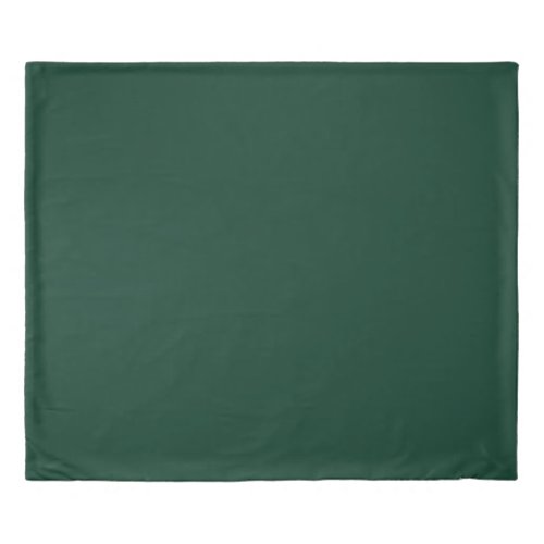 Dark Green Solid Color Duvet Cover