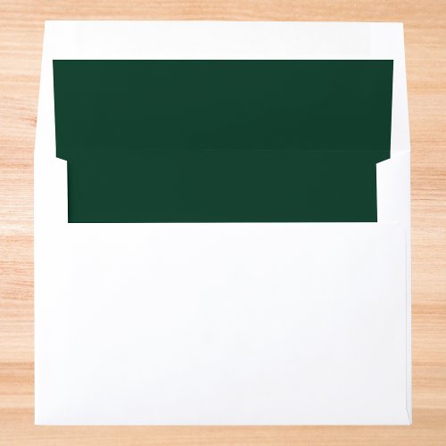 Dark Green Solid Color Envelope Liner