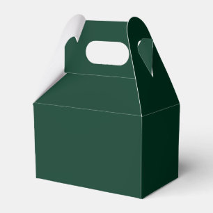 Dark Green Solid Color Favor Boxes