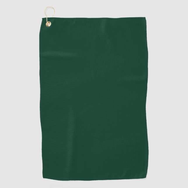 Dark Green Solid Color Golf Towel (Front)