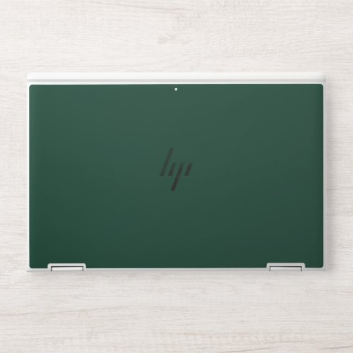 Dark Green Solid Color HP Laptop Skin