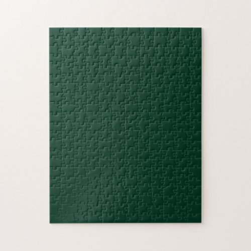 Dark Green Solid Color Jigsaw Puzzle