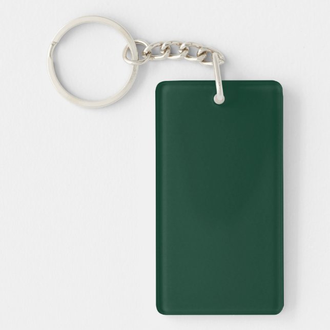 Dark Green Solid Color Keychain (Front)