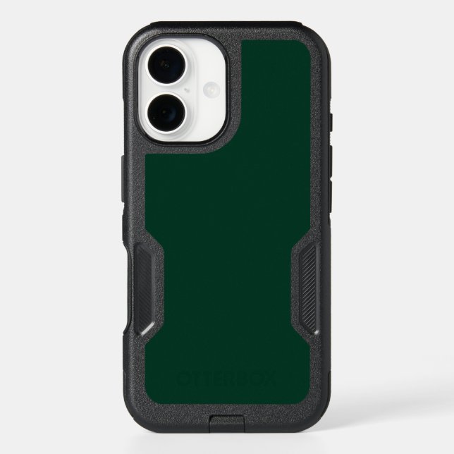 Dark Green Solid Color Otterbox iPhone Case (Back)