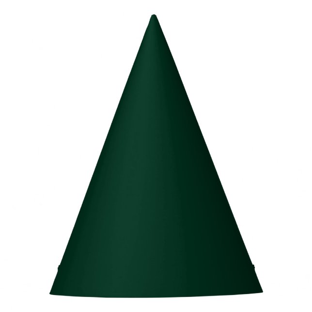Dark Green Solid Color Party Hat (Front)