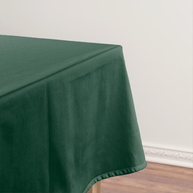 Dark Green Solid Color Tablecloth (In Situ)