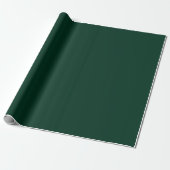 Dark Green Solid Color Wrapping Paper (Unrolled)