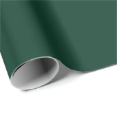 Dark Green Solid Color Wrapping Paper (Roll Corner)