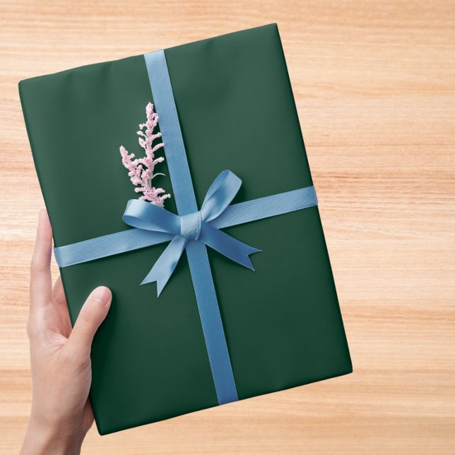 Dark Green Solid Color Wrapping Paper