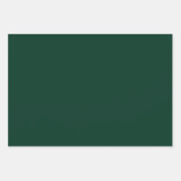 Dark Green Solid Color Wrapping Paper Sheets