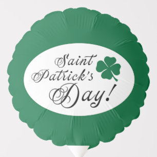 Dark Green St Patrick's Day Shamrock Balloon