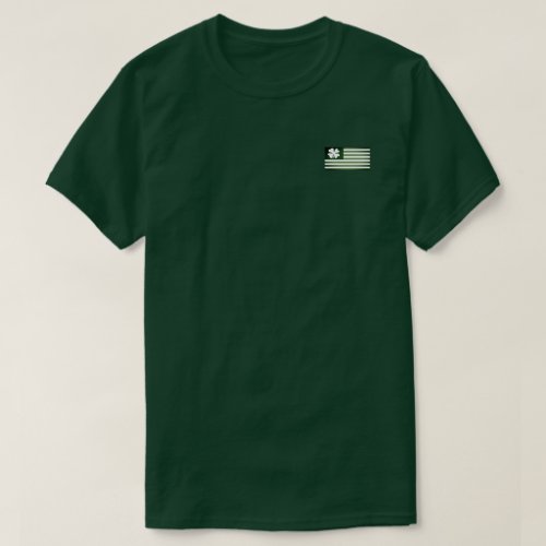 Dark green St Patricks Day t shirt with flag logo