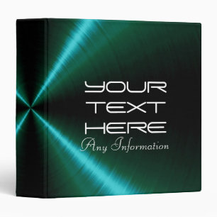 Dark Green Stainless Steel Metal Binder