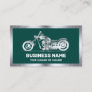 Dark Green Steel Motorbike Motorcycle Mechanic Business Card