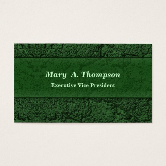 Dark Green Stucco Texture Business Card | Zazzle.com