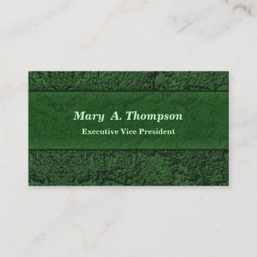 Dark Green Stucco Texture Business Card