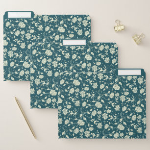Dark Green Sunlight Flowers Blossom File Folder