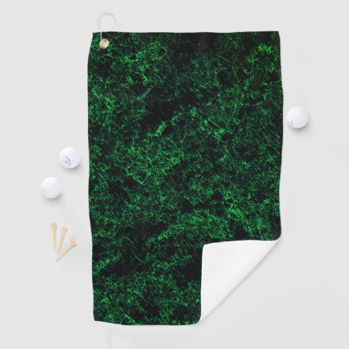 Dark green texture destroyed or corroded sponge golf towel