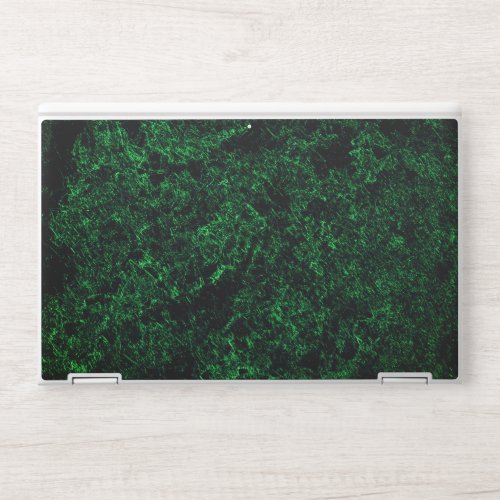 Dark green texture destroyed or corroded sponge HP laptop skin
