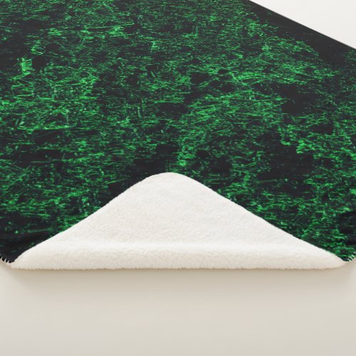 Dark green texture destroyed or corroded sponge sherpa blanket