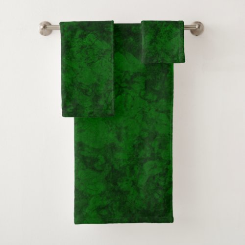 Dark green texture textured suede marble granite s bath towel set