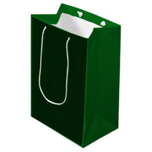 Dark green textured medium gift bag