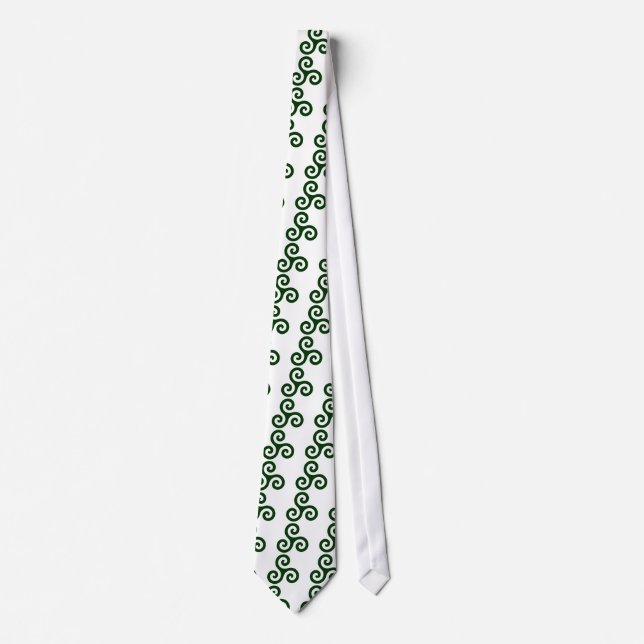 Dark Green Triskele Neck Tie (Front)